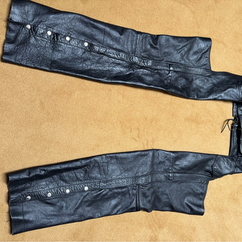 Black Leather Men's Pants or Woman